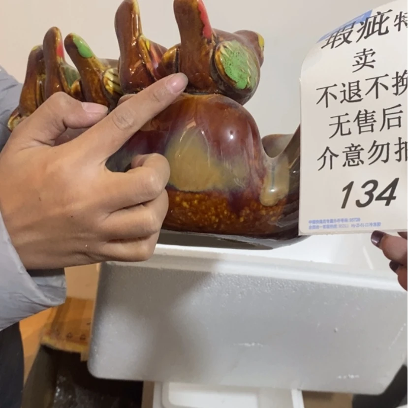 【闪购商品】摆件?***o鸟坏的陶瓷摆件瑕疵特卖