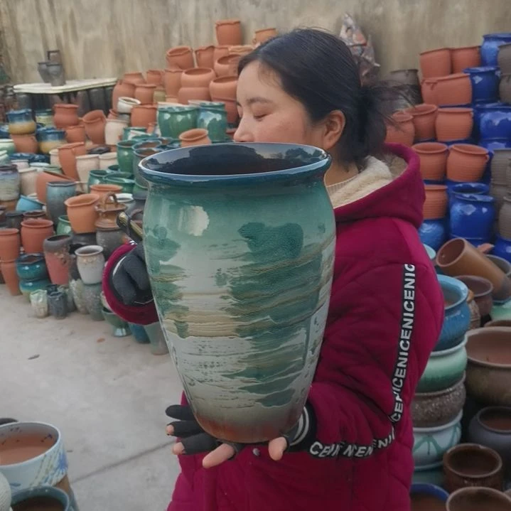 红陶口20高31一个盆子