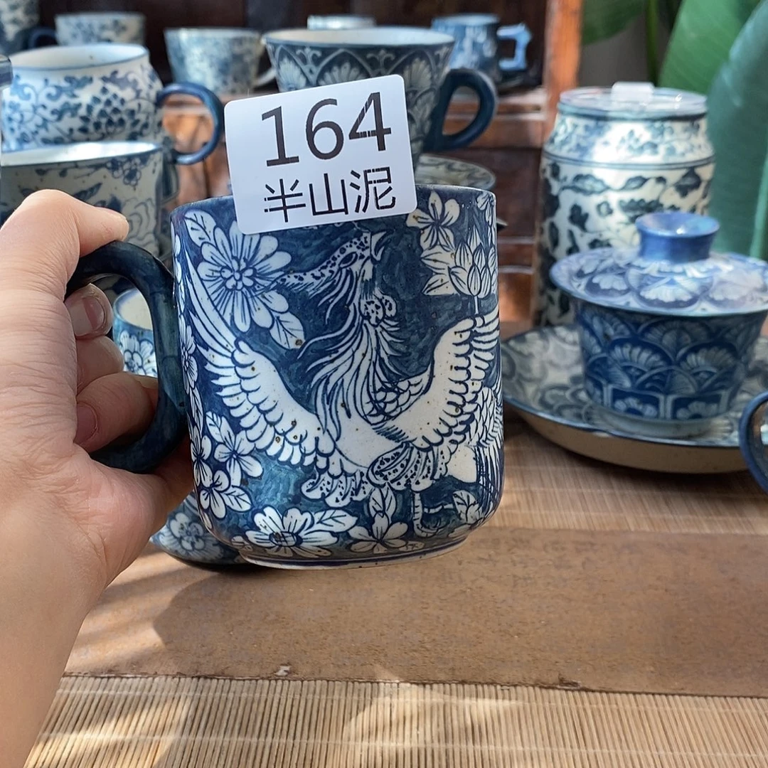 手工手绘青花高温陶瓷