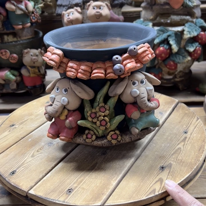 嘻哈多肉花盆百搭