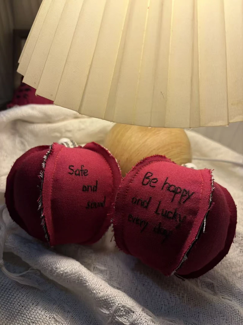 【咩咩】圣诞节DIY手工平安果挂件布艺苹果送闺蜜送女友刺绣