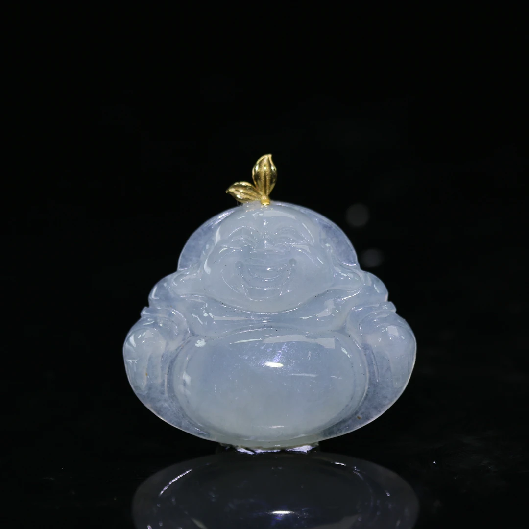 7天然缅甸翡翠A货18k佛公/200027/上海嘉禾拍卖