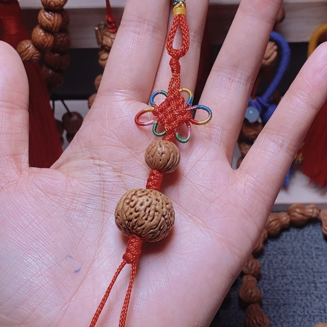 吊坠桃核桃枭挂件