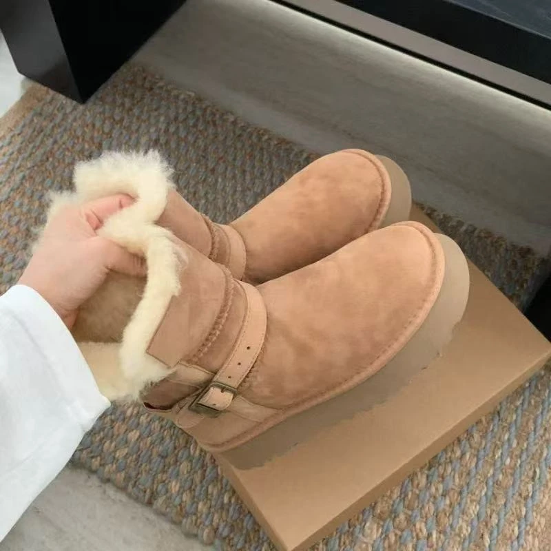 【小骑士】桑坡皮毛一体雪地靴