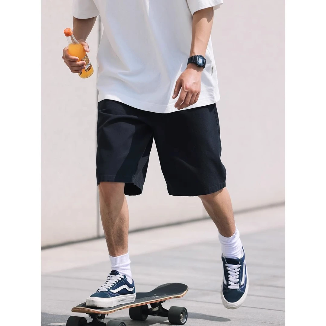 夏季新款CityBoy日系宽松工装裤日系宽松情侣短裤MK21026