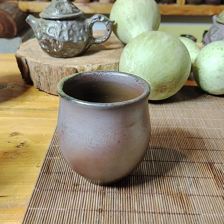 坭兴陶纯柴烧全手工茶杯160C