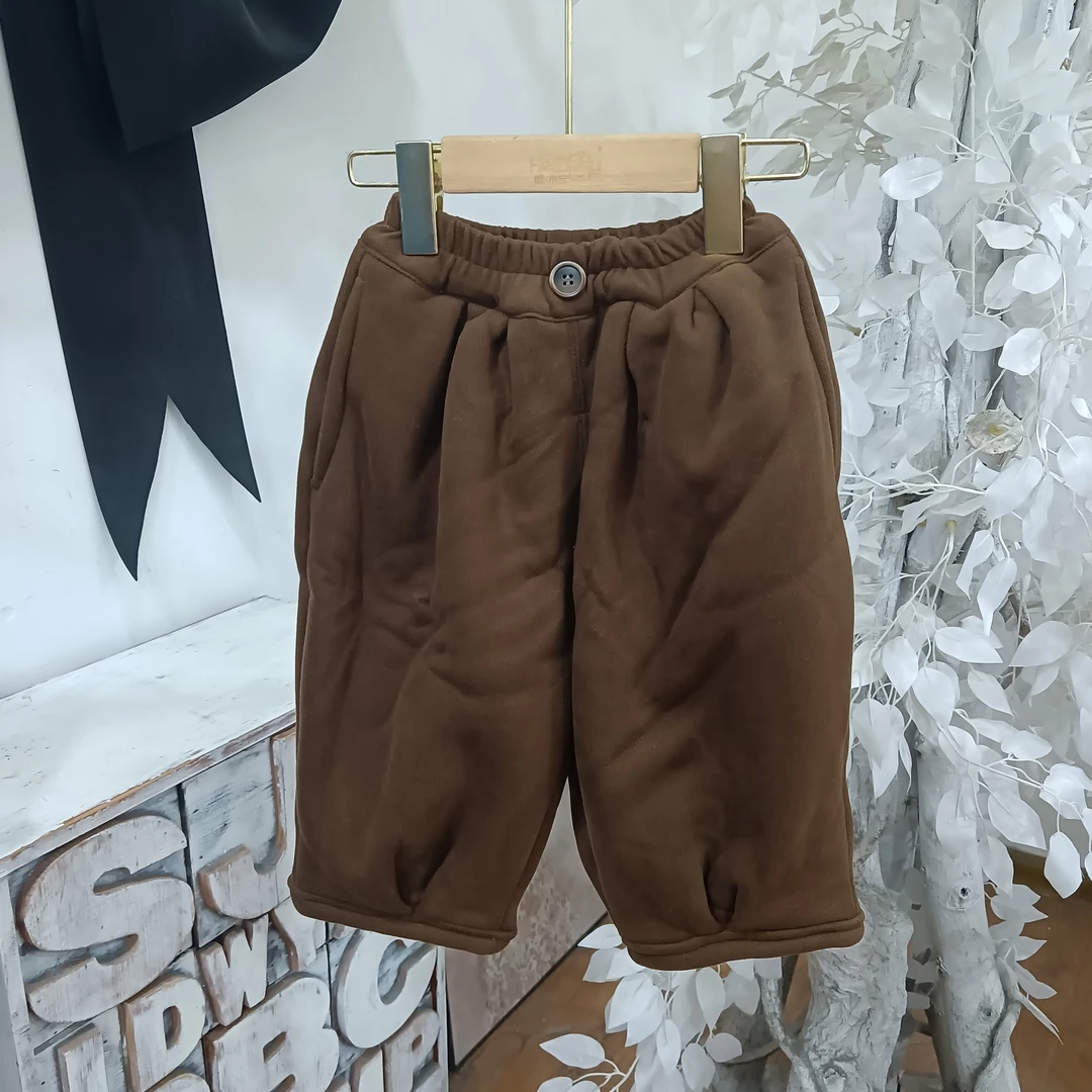 P109咖色加绒裤子