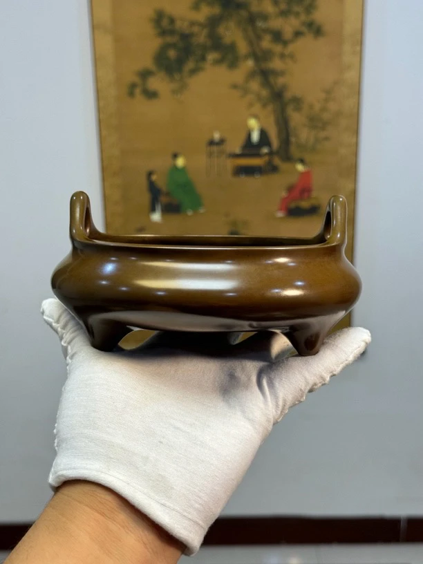 铜香炉家用香炉冲天耳炉永乐款