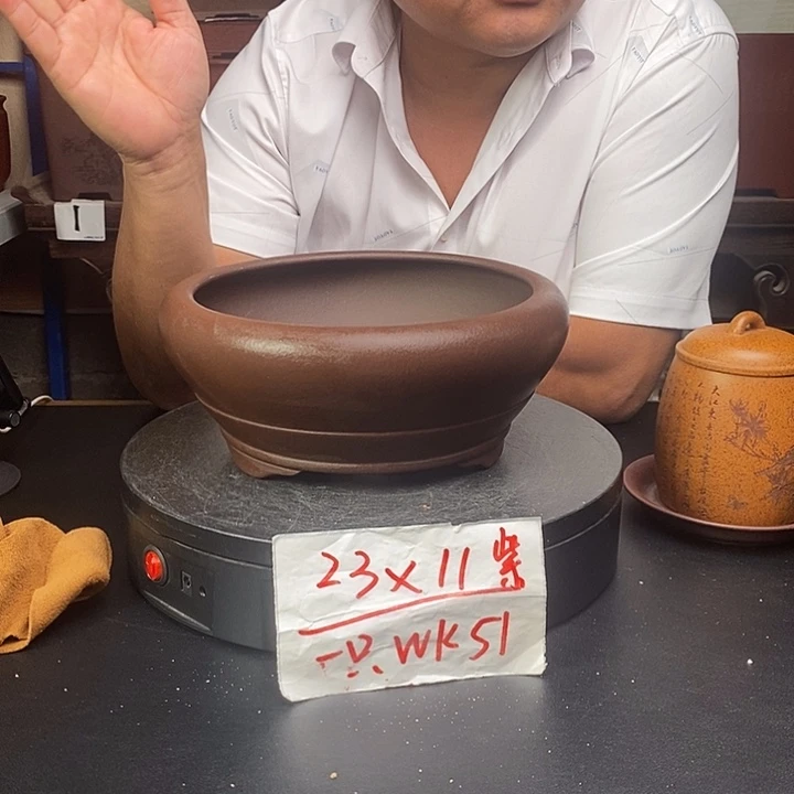 紫砂花盆货号一只WK51