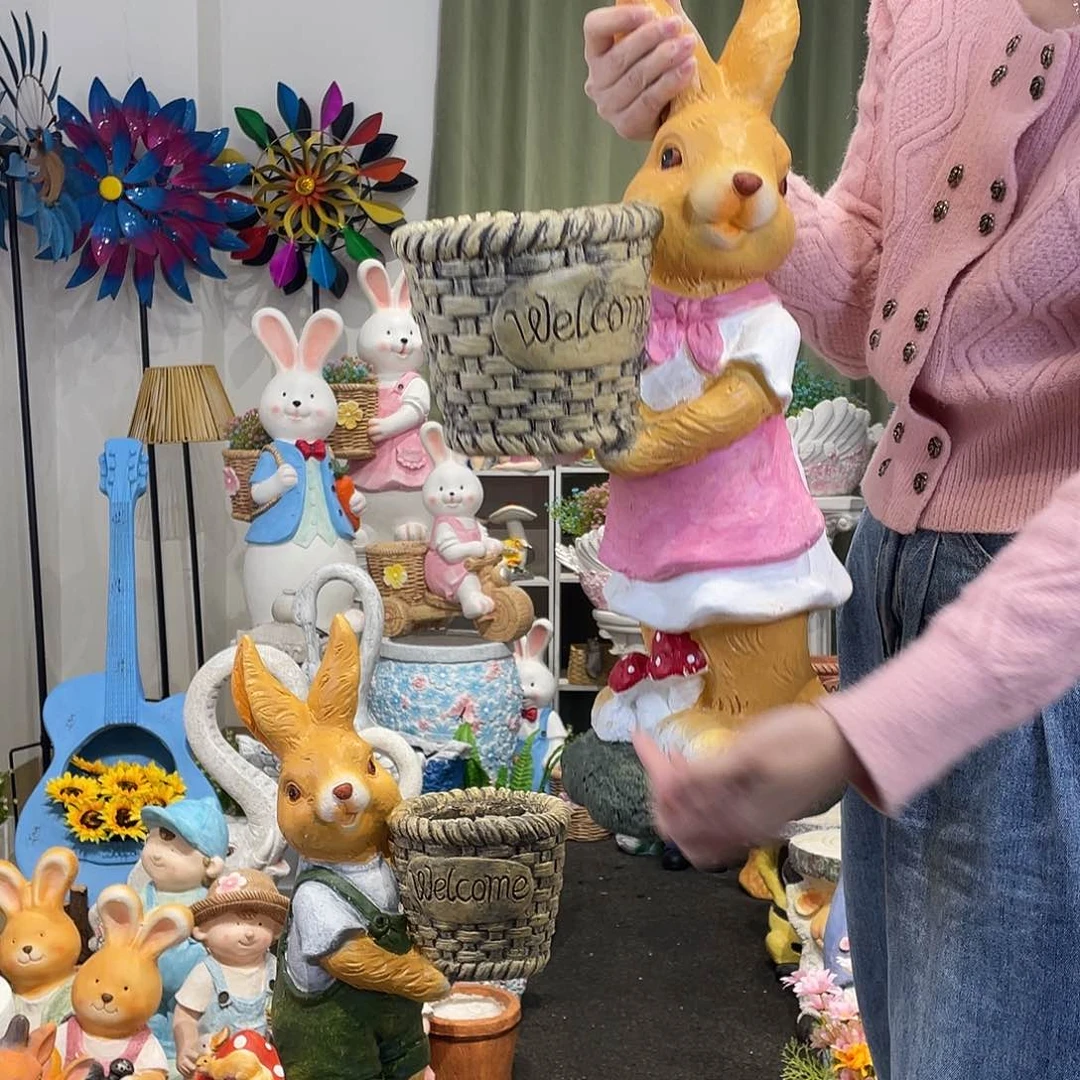 茶宠小号粉色抱盆彼得兔