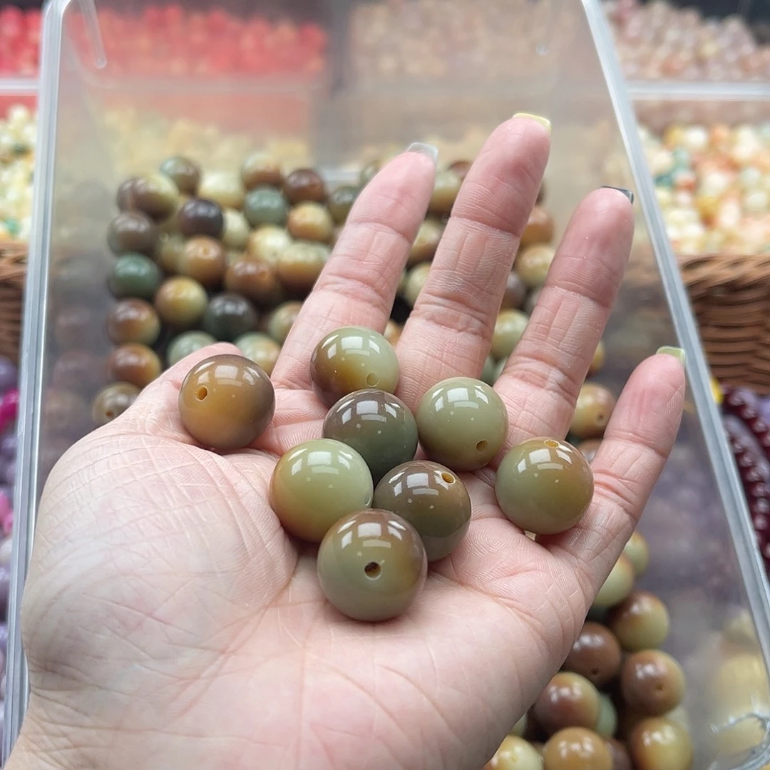 白玉菩提吊坠B/16mm/13颗微瑕