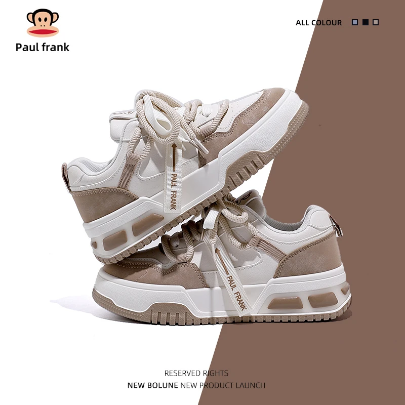 大嘴猴运动休闲鞋女秋季新款百搭潮鞋ins潮流小白鞋情侣厚底板鞋