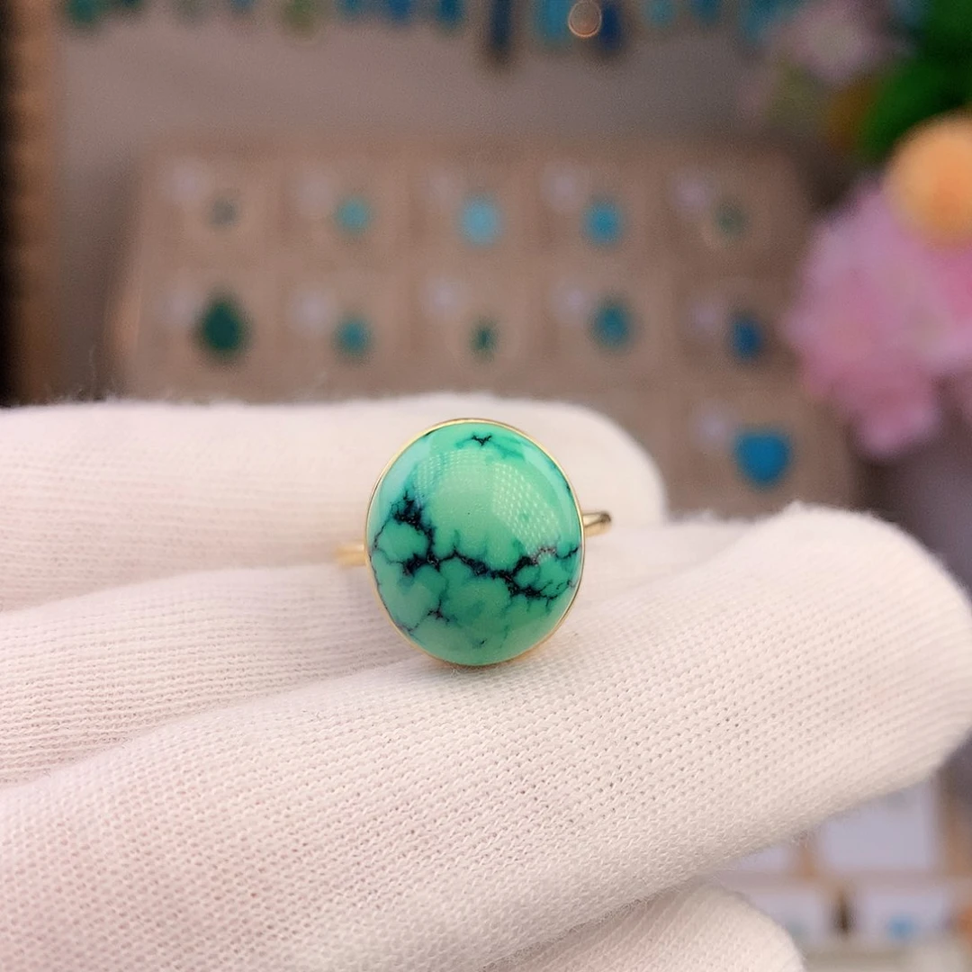 绿松石18K金镶嵌颈饰