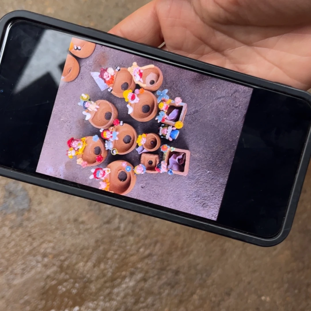 ****胖泥塑古镇炻陶花盆