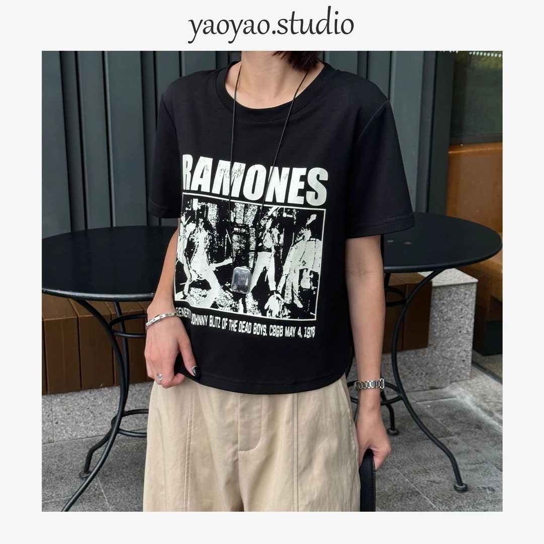 【瑶瑶】夏季新款上新时尚休闲百搭减龄T恤YY12558