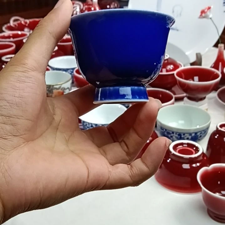 陶景德镇纯手工高足杯