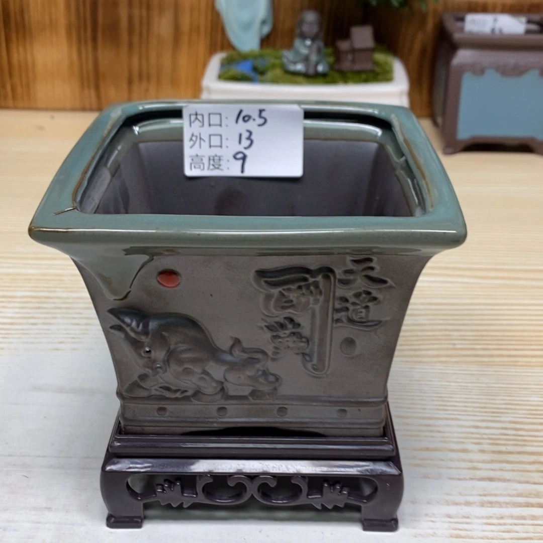 紫砂陶瓷花盆浮力