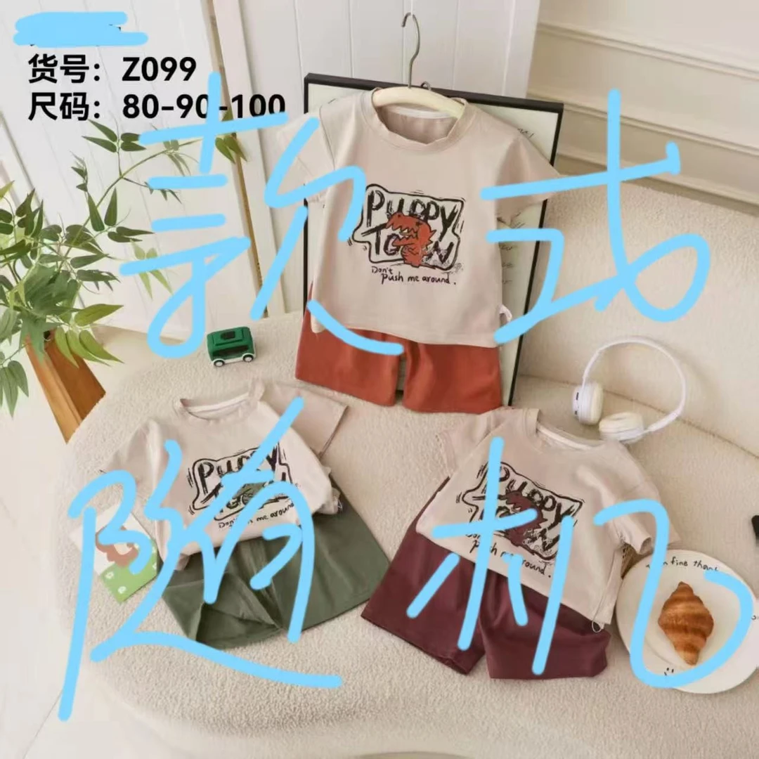 宝宝安安家短袖外出套装