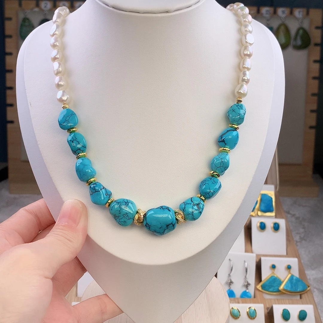 绿松石未镶嵌颈饰