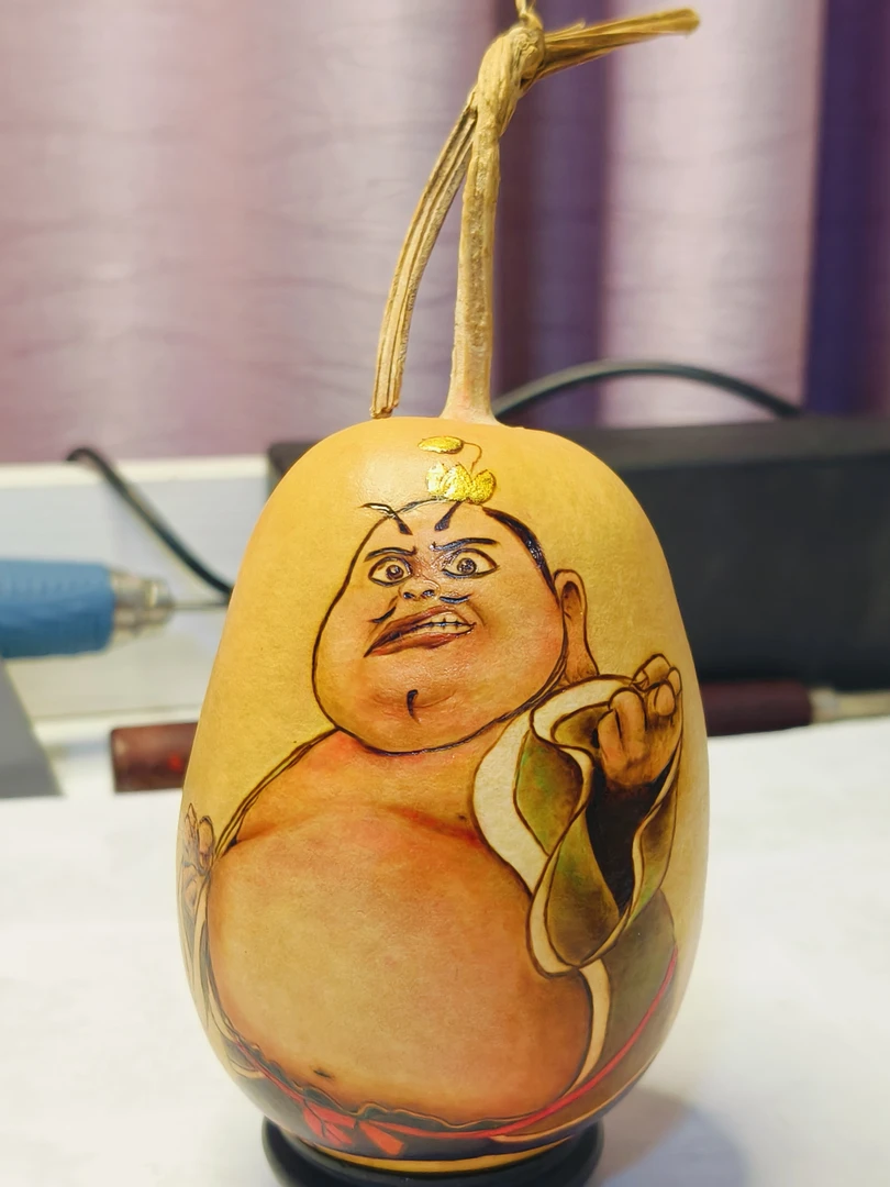 纯手工烙画葫芦太乙真人