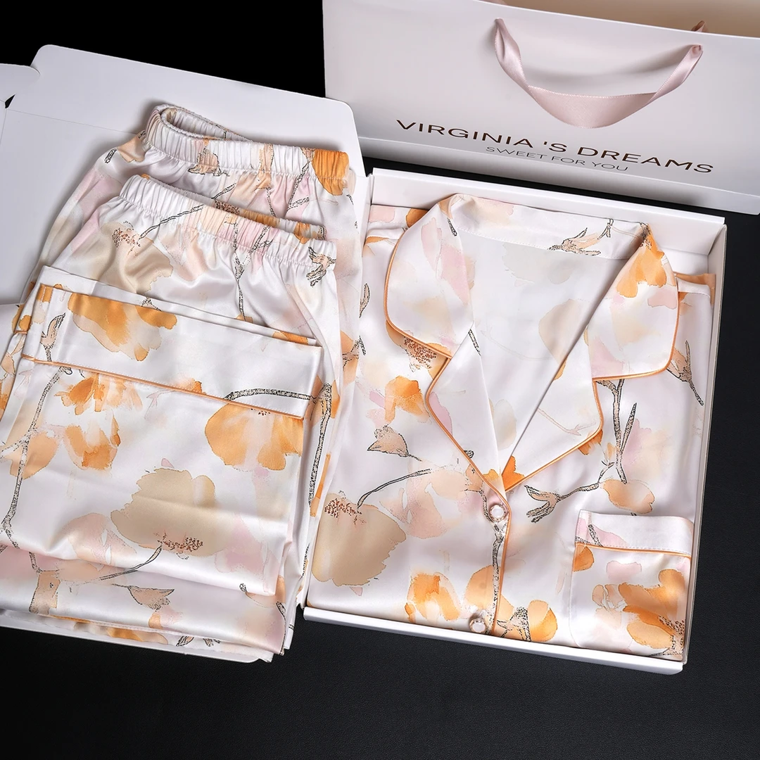 DAVINCIART【虞美人】2025夏季新款三件套家居服睡衣套装可外穿