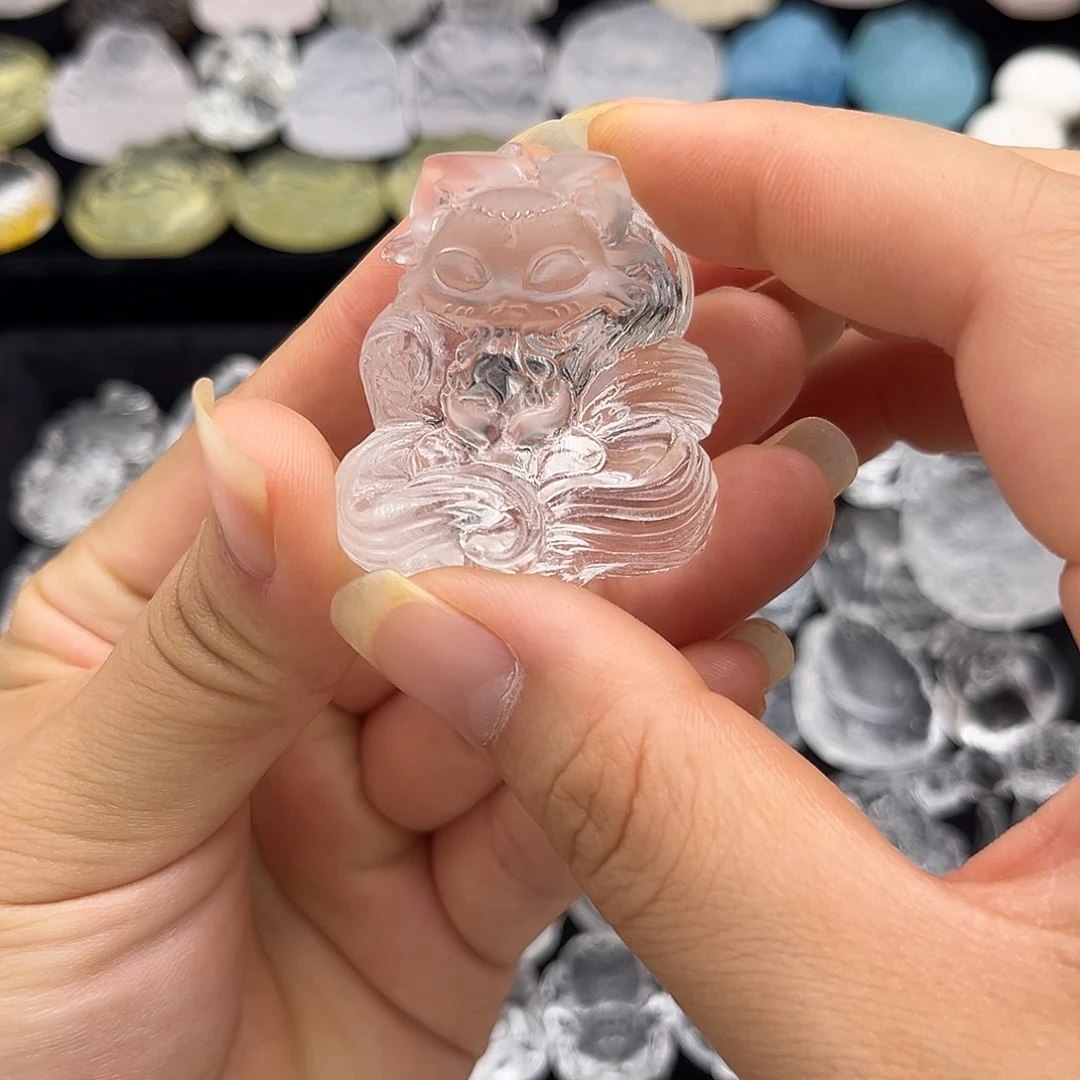 未镶嵌颈饰水晶L**.白水立体九尾20