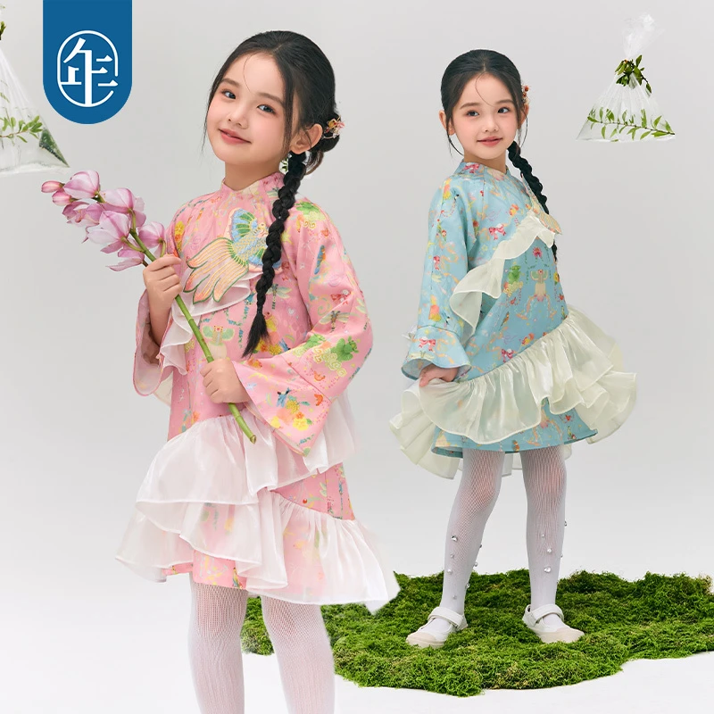 【浮光跃金】年衣旗袍连衣裙女童春新款中式公主裙子女大童表演礼服