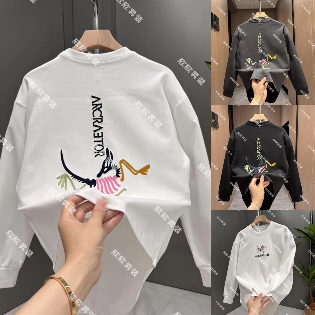 潮牌刺绣燕尾设计师款痞帅时尚休闲男士上衣