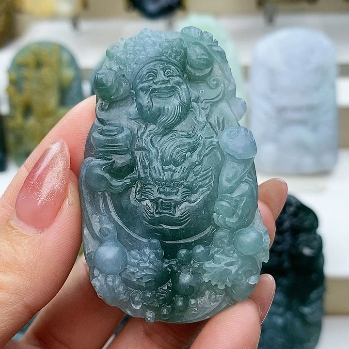未镶嵌定制翡翠财神