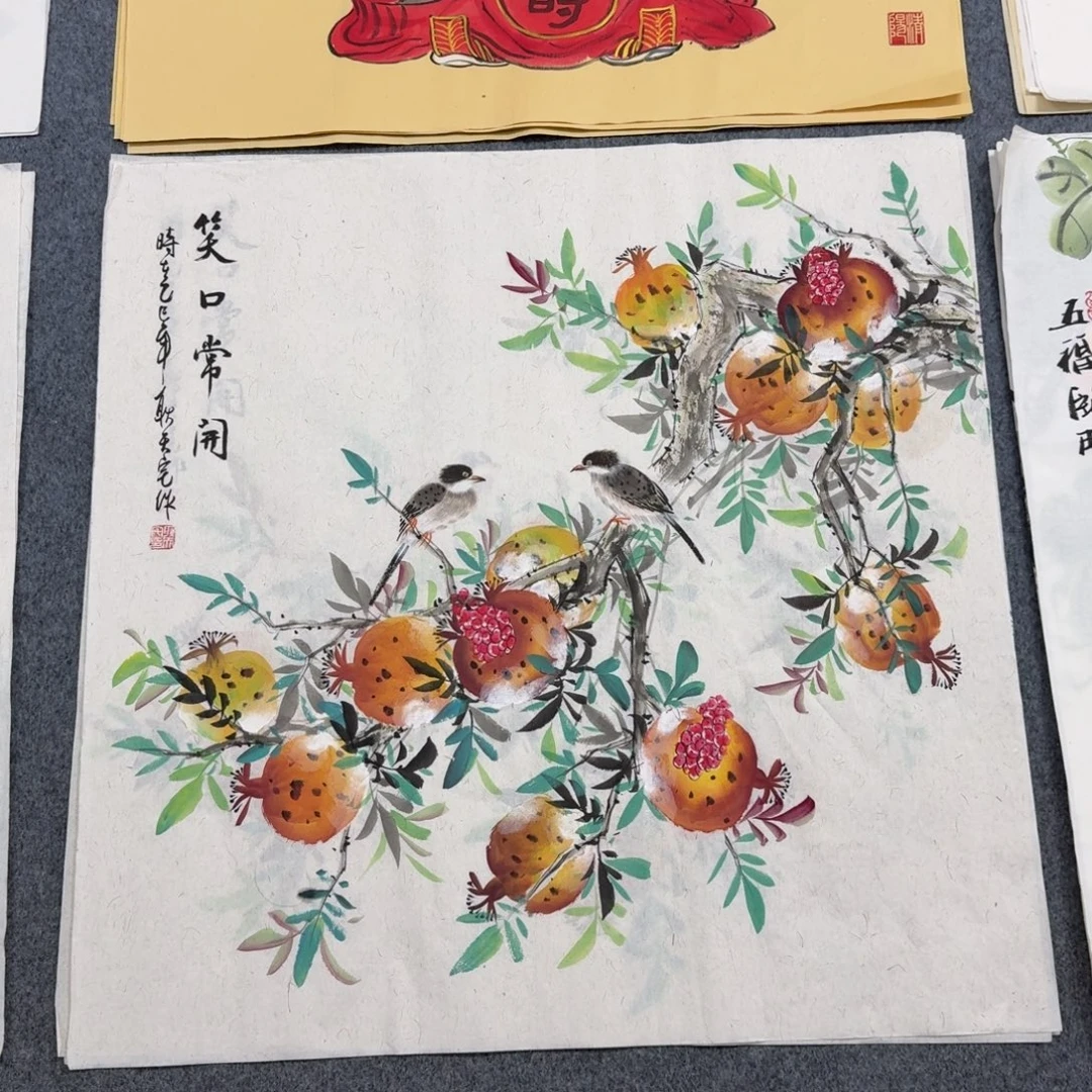 国画四尺斗方70X70纯手绘作品