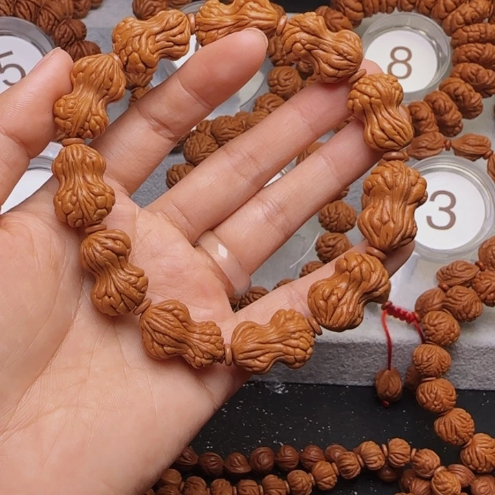 桃核手串龙纹桃核