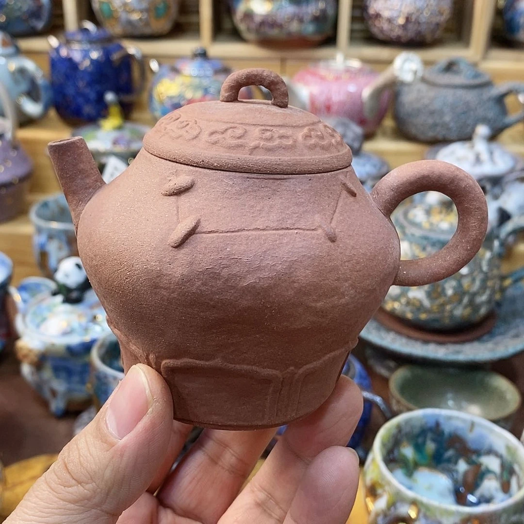 粗陶志野柴烧茶器