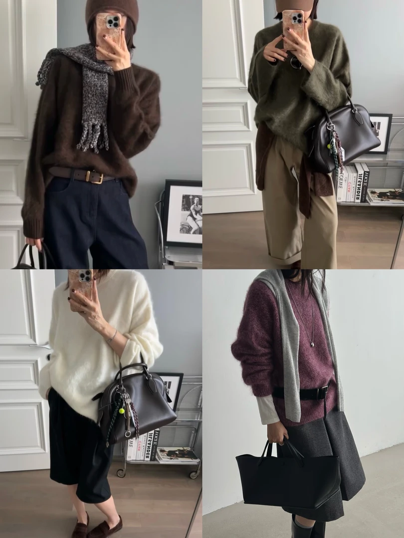 ANJIA. 【集合链接】秋冬简约百搭韩系显瘦气质时尚款羊毛衫