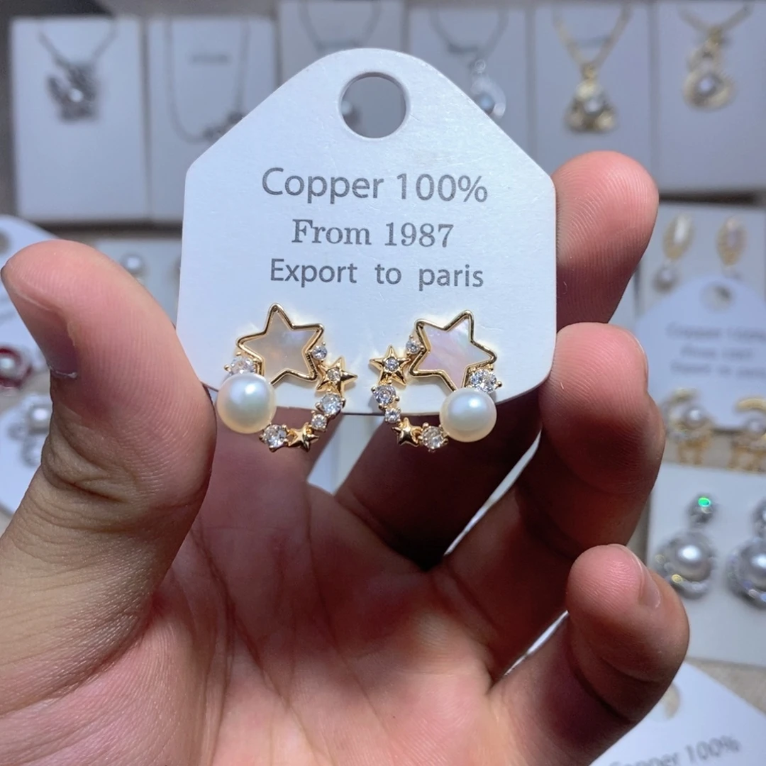 未镶嵌淡水珍珠耳饰