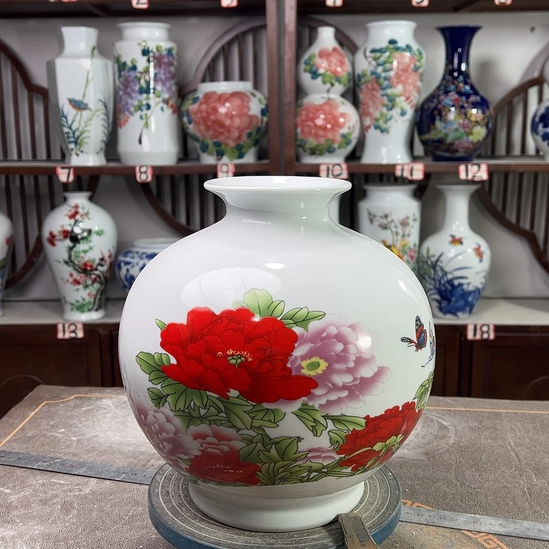 摆件陶景德镇陶瓷石牡丹