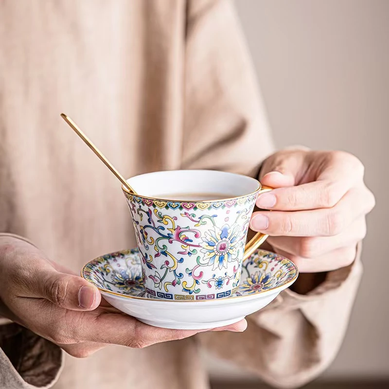 大海茶器@@X888-珐琅彩咖啡杯