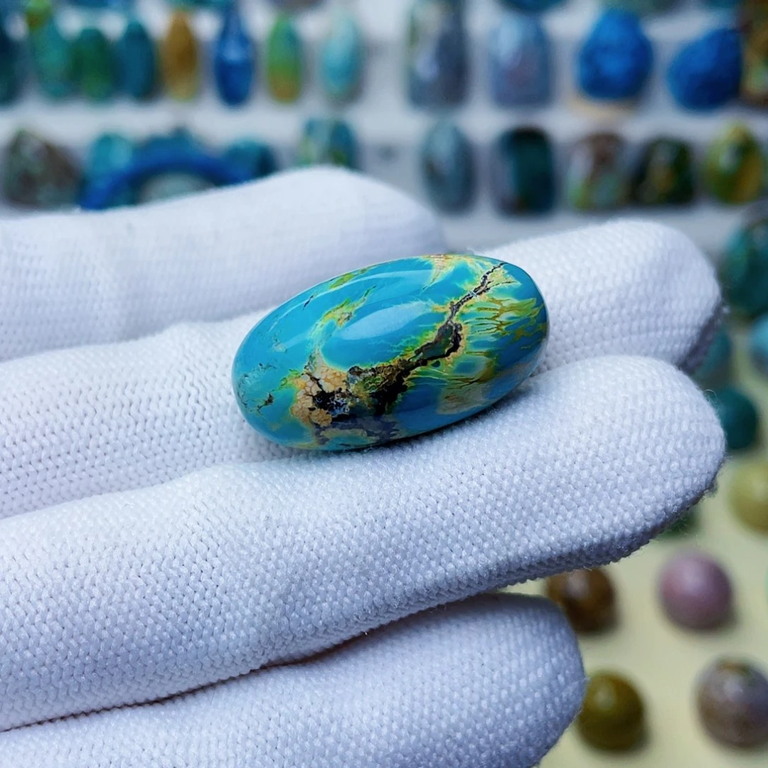 绿松石未镶嵌枣珠16*29