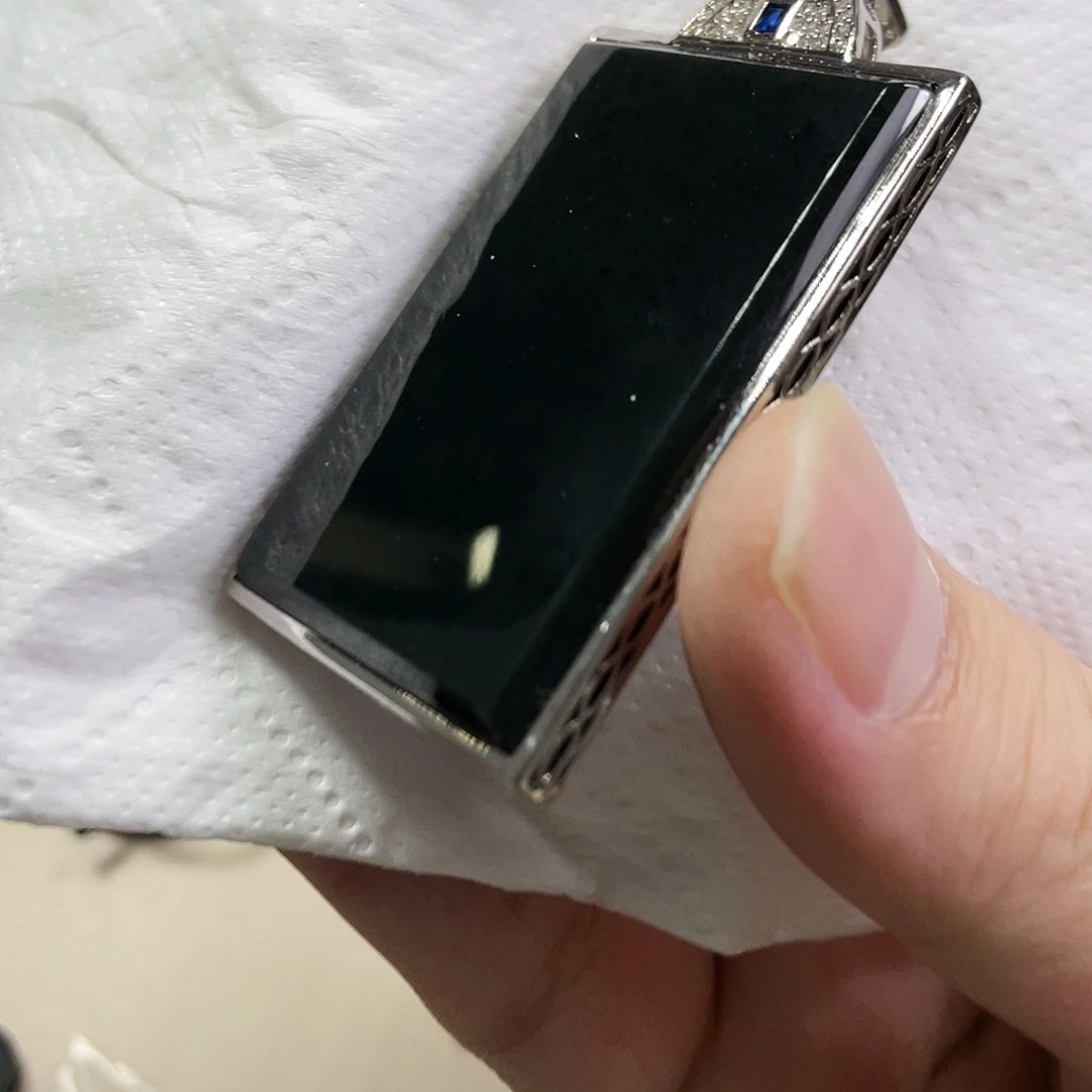 翡翠银S925镀金镶嵌颈饰翡翠