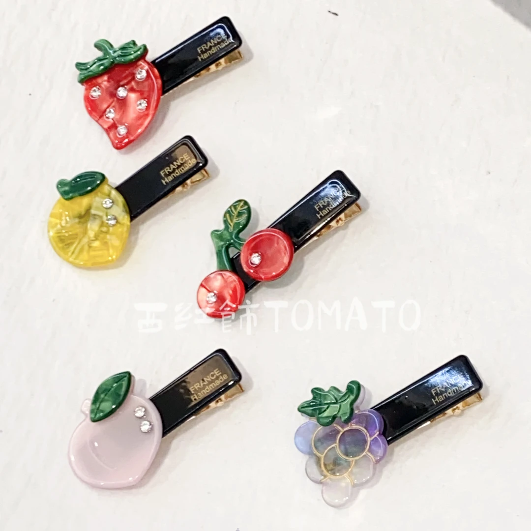 西红饰TOMATO百搭水果系列侧边鸭嘴夹040328