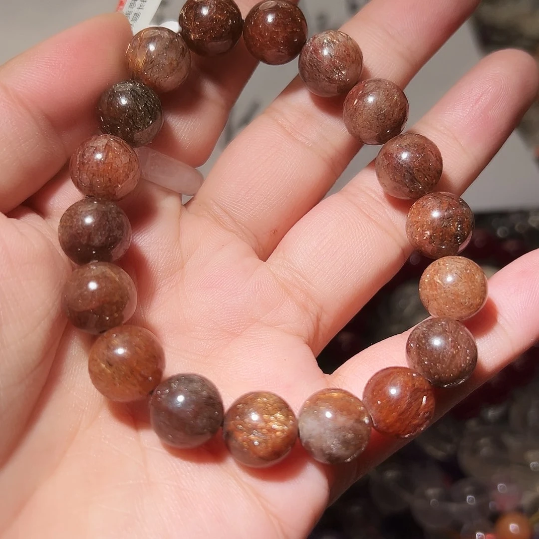 水晶手链未镶嵌黑金超七12毫米