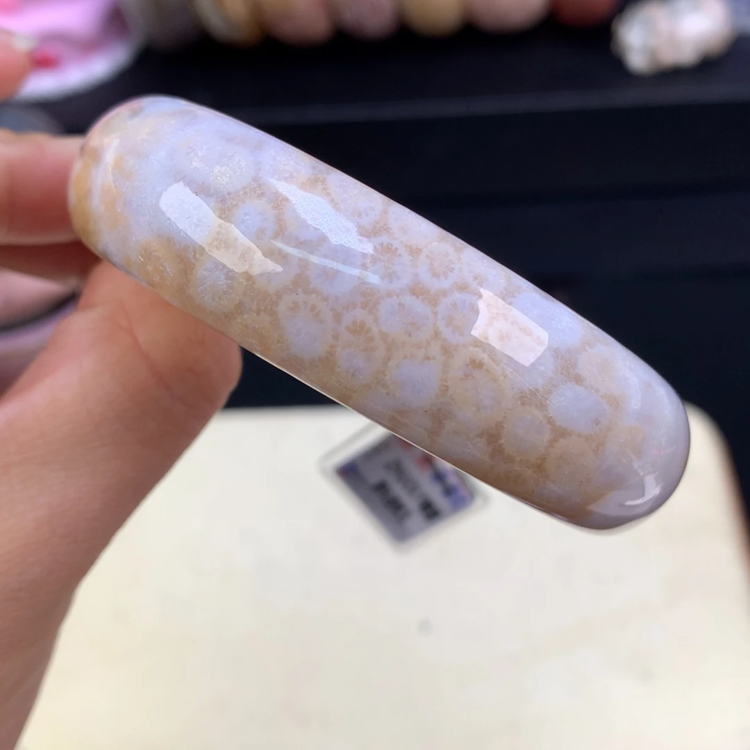 硅化珊瑚（珊瑚玉）未镶嵌颈饰五折紫果冻58.4圈（46号）