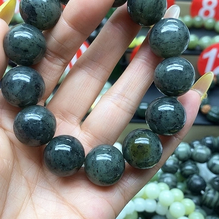 手链未镶嵌和田玉卡18点墨青花