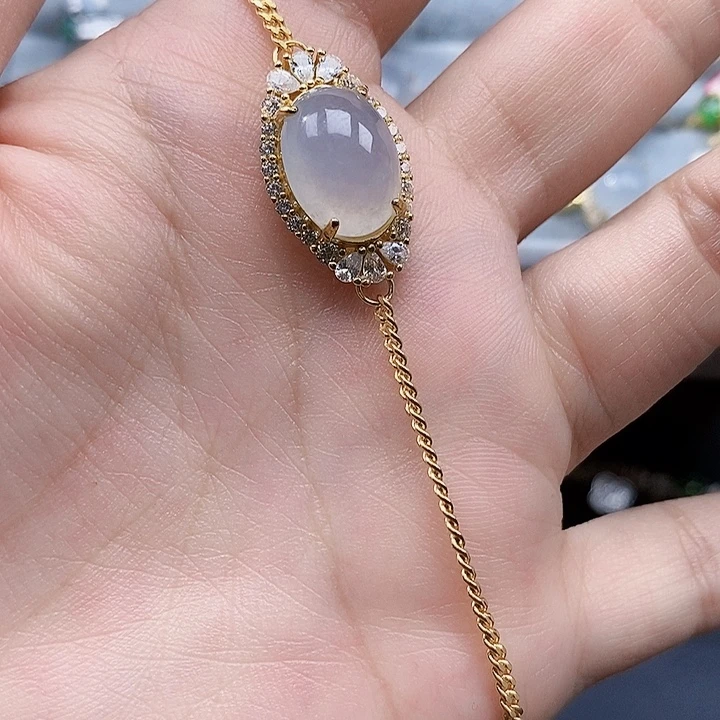 翡翠银S925镶嵌手链