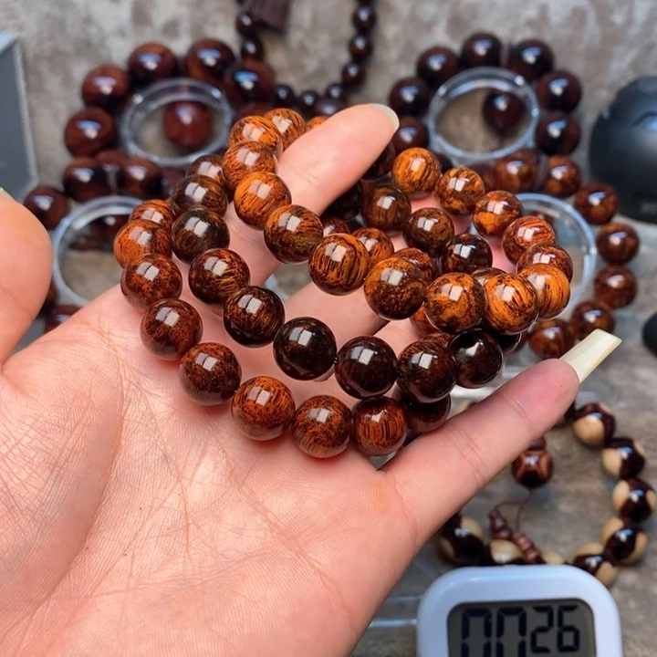 黄花梨/降香黄檀兰****人紫油梨成品加工手串