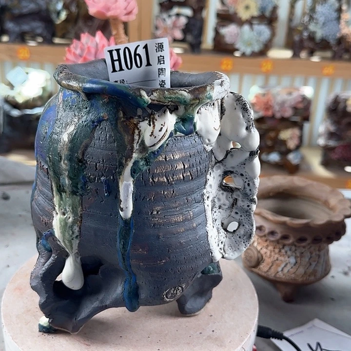 紫砂花盆景德镇花盆061