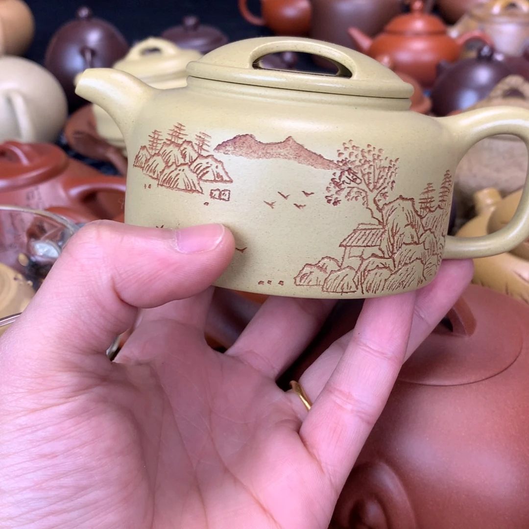 紫砂茶杯泓**押原矿紫砂