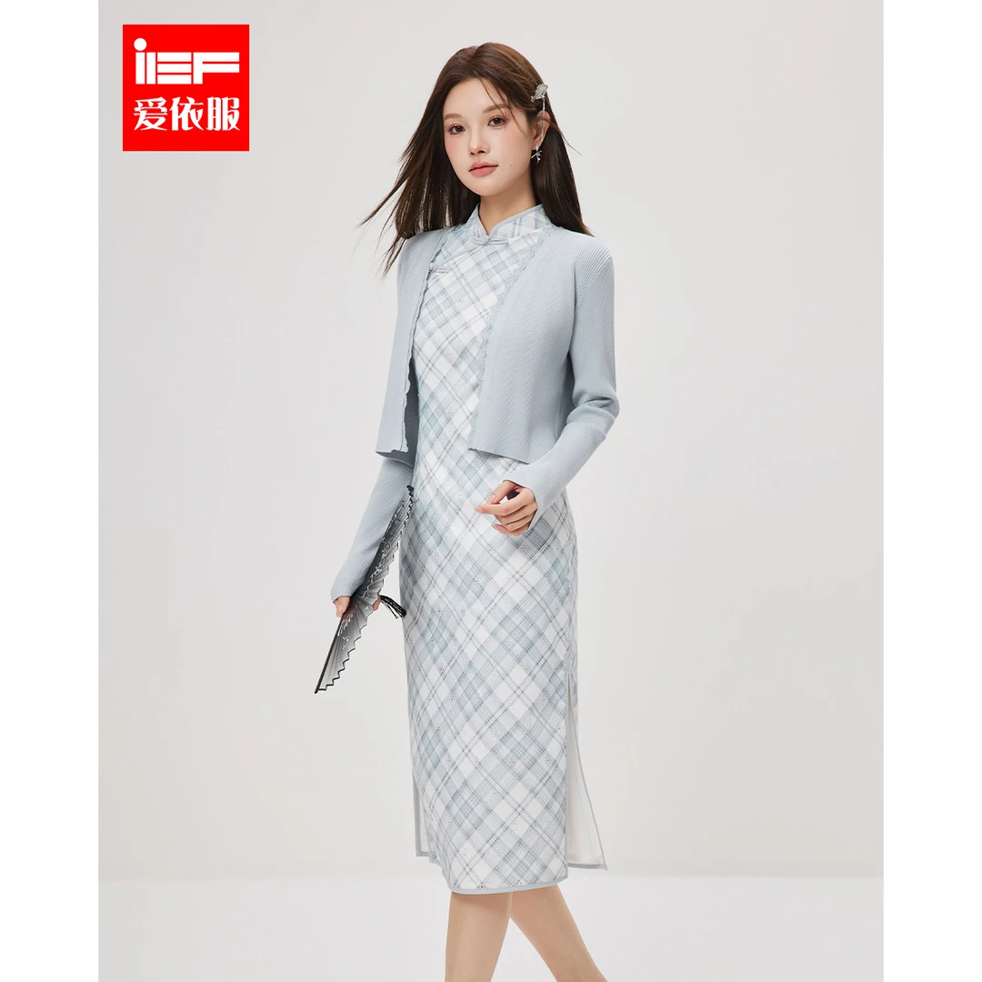 【商场同款新品】IEF/爱依服2025春季新款套装轻熟里外套裙欧若风