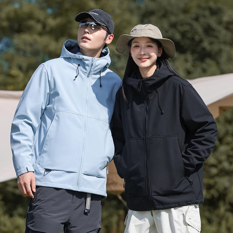 可拆卸90羽绒内胆三合一户外保暖羽绒服多拉链工装风羽绒服