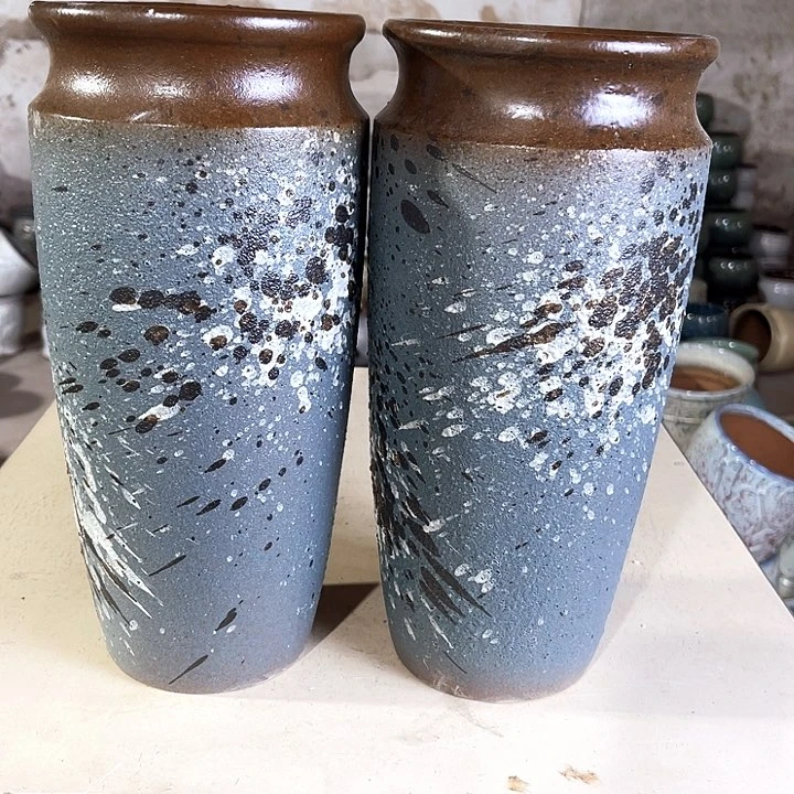 紫砂花盆口径14高度31两只正品