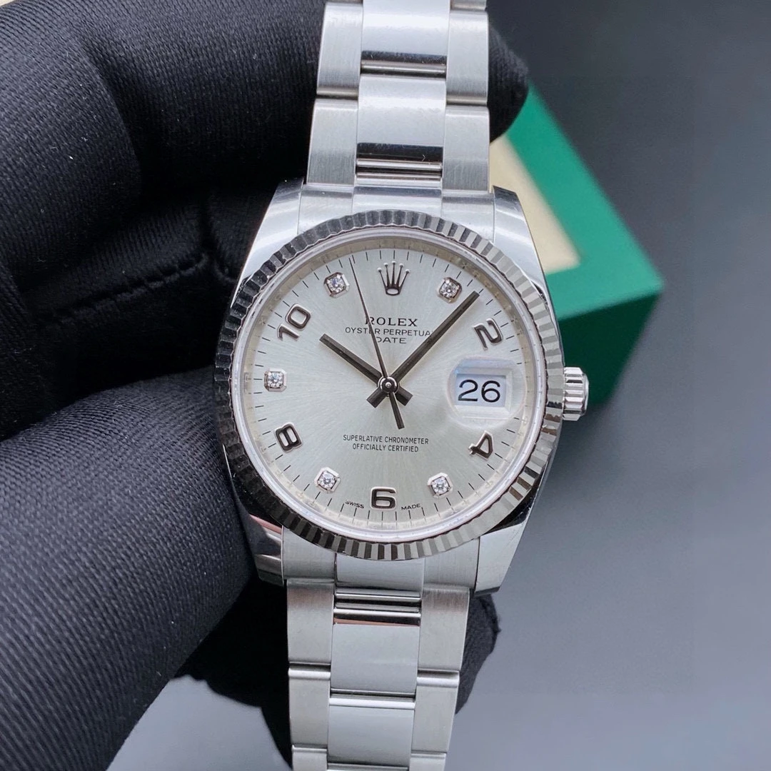 99新 Rolex/劳力士 日志115234/银盘/机械女表/表径34mm
